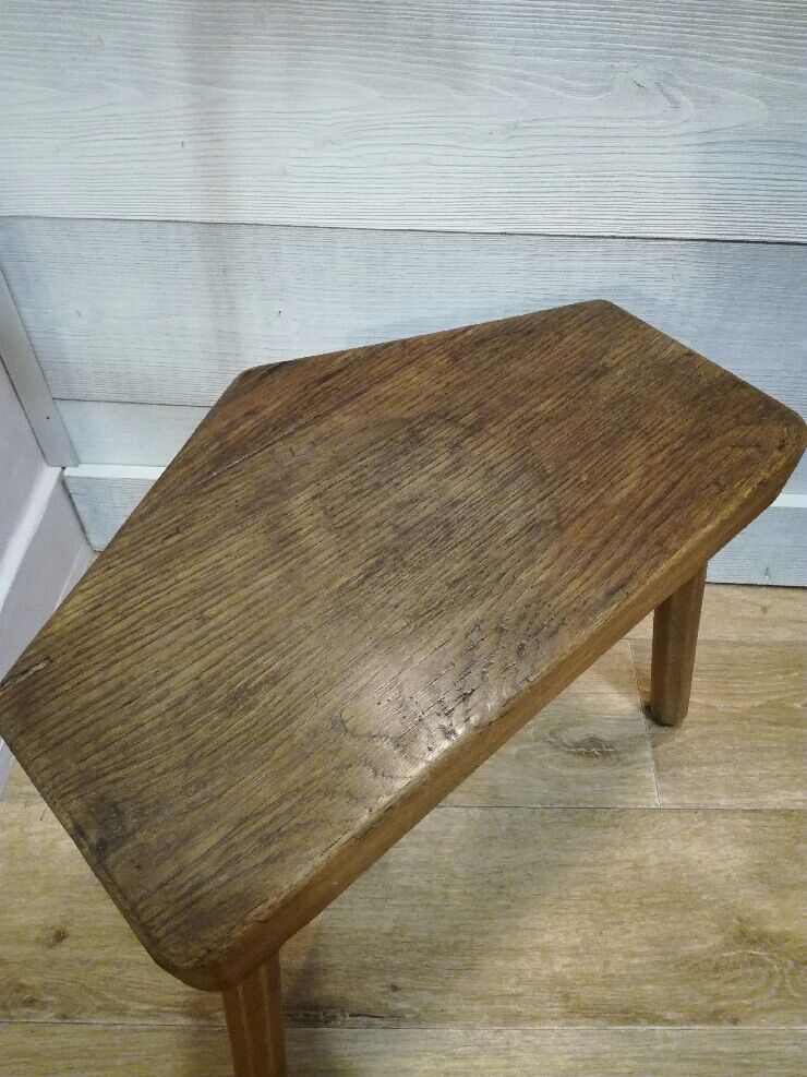 Raw wood tripod stool