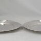 Christofle Ondulation Luc Lanel, pair of flat plates 23.5 cm, silver-plated metal