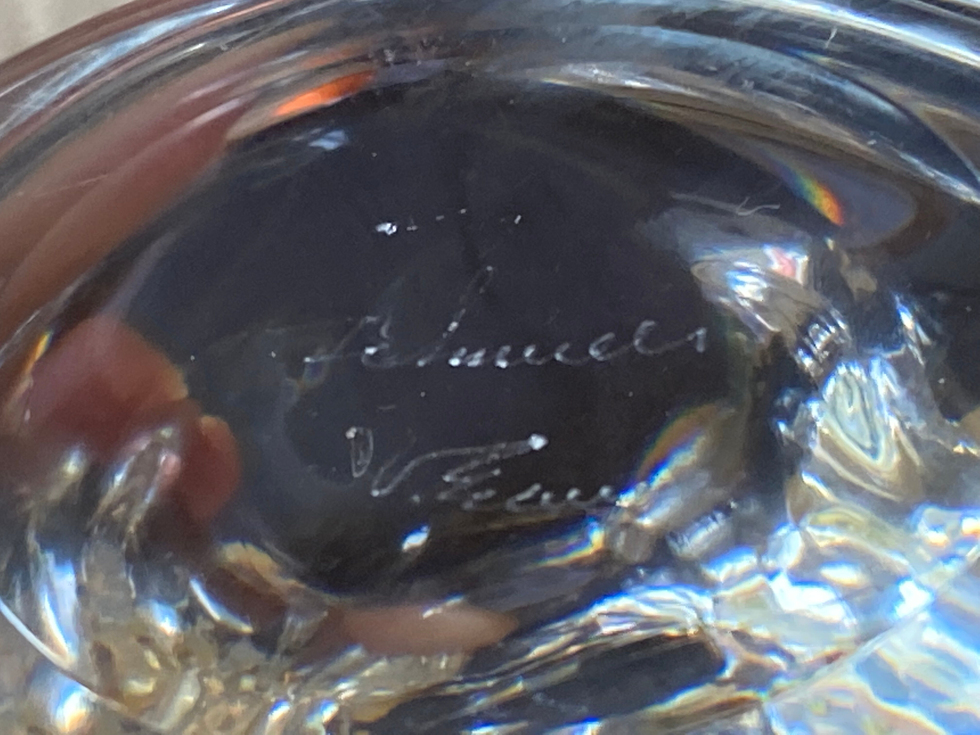 Pair of candlestick crystal Schneider France vintage 60s tbe