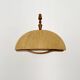 Teakwood and Raffia Bast Pendant Lamp by Temde