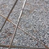 Florent Lasbleiz vintage coffee table in glass and metal