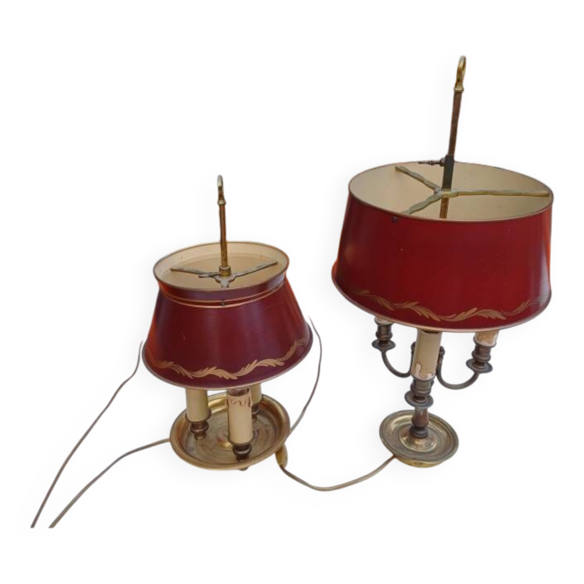 2 Empire style bouillotte lamps