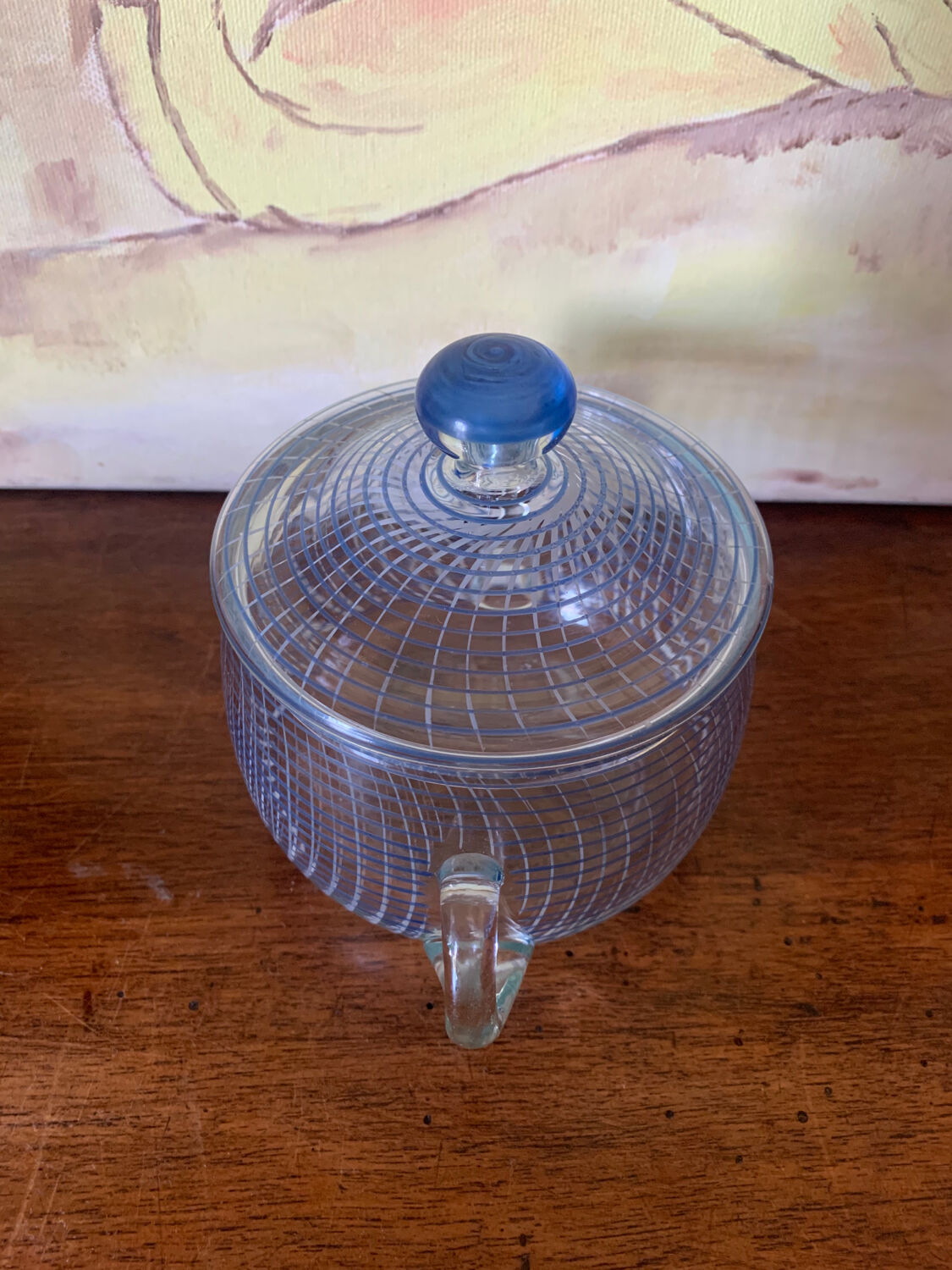 Bohemian crystal bonbonnière