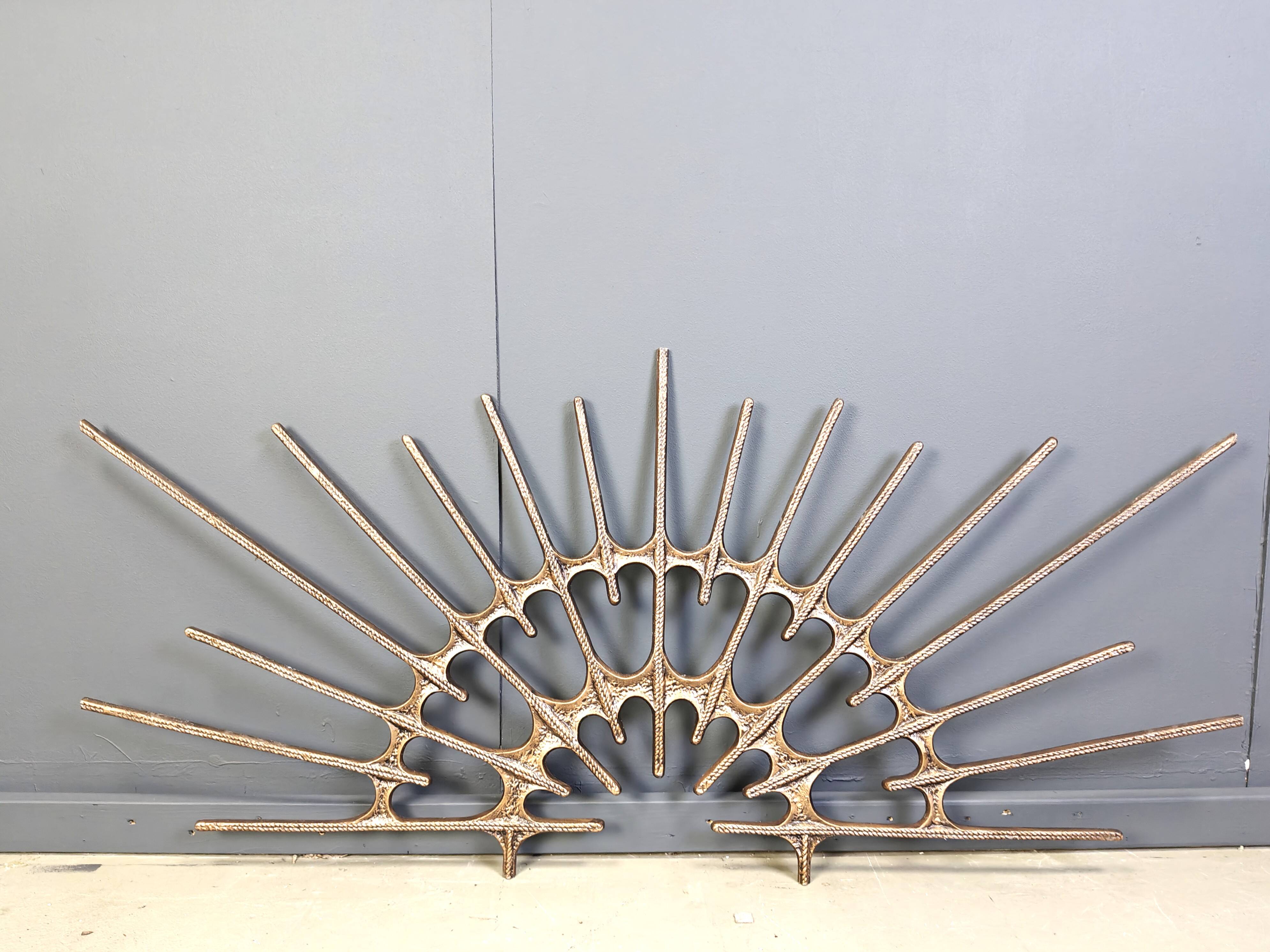 Large vintage brutalist wall sculpture, 1970s