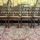 4 chaises cannées de style Louis XIII