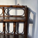 Rattan wall shelf