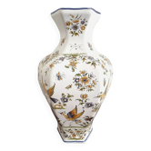 Moustiers earthenware vase, 40 cm