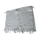 2 old mr fringed monogram towels 97X68cm.