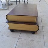 Vintage coffee table in the shape of an old book from the 80s