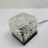 Pair of Vintage Cube Lamps – Textured Glass Wall or Ceiling Lights