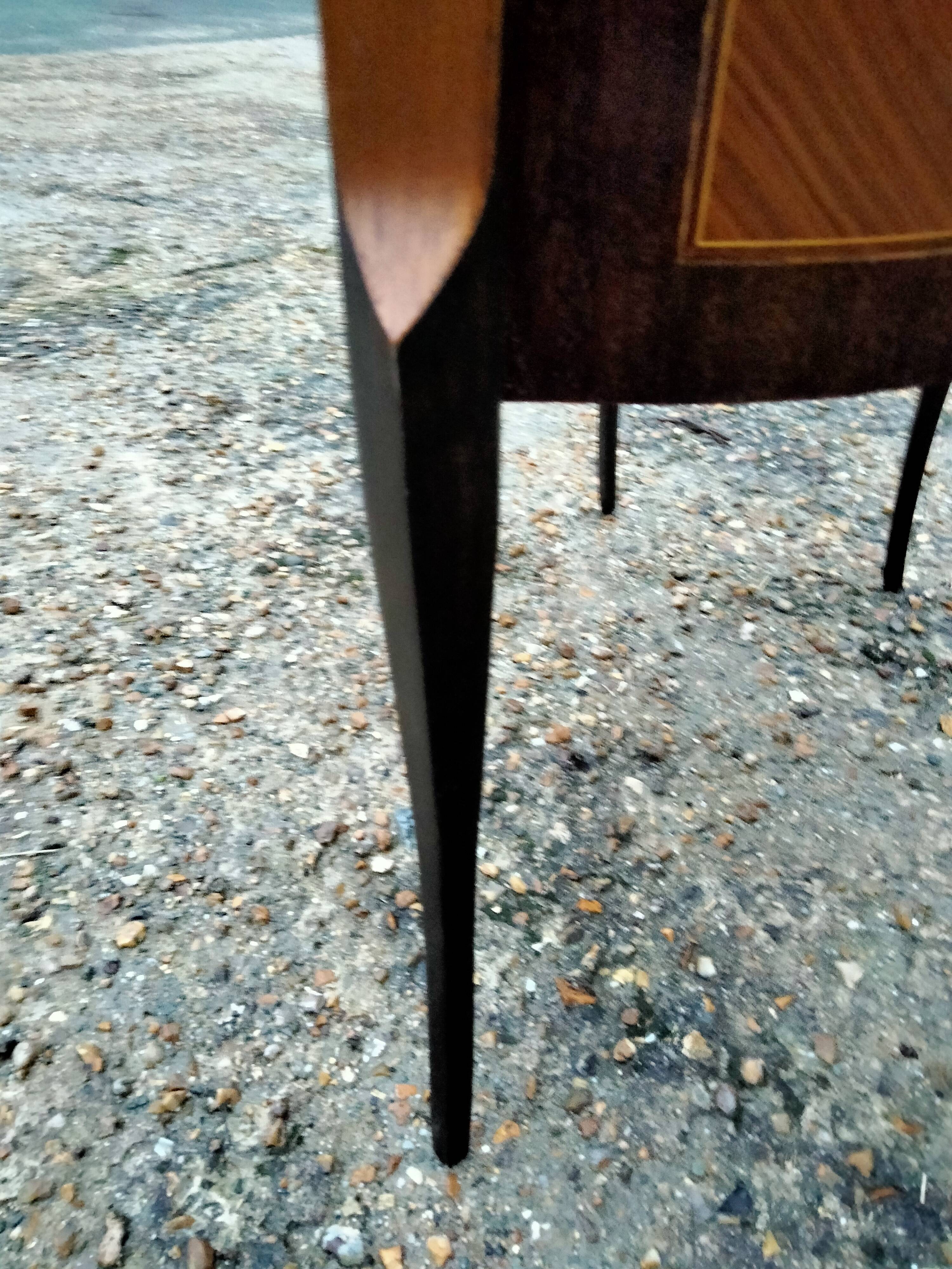 Commode marquetry old style louis xvi vintage marble top xxeme