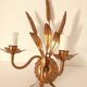Vintage gold metal wall light