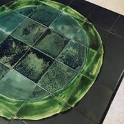 Mid-Century Studio Ceramic Tile Coffee Tabe, Belgium, 1960s
