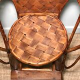 Chaise haute enfant en châtaignier