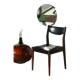 Series of 6 chairs in skai and teak