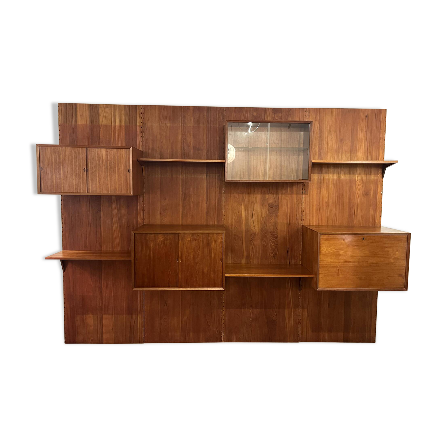 Étagère murale modulable par Poul Cadovius, Teck, 1960s