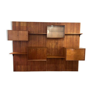 Étagère murale modulable par Poul Cadovius, Teck, 1960s