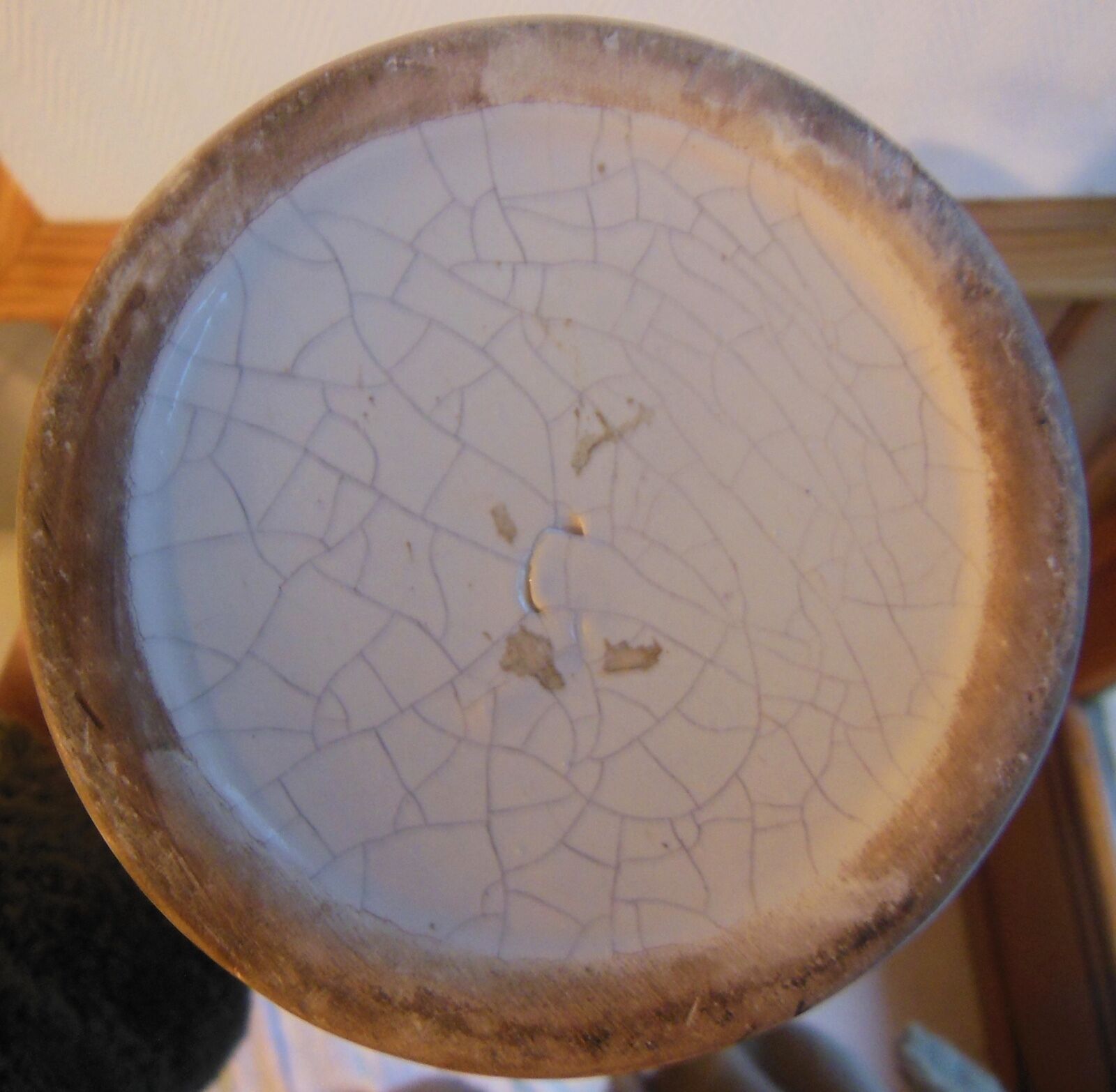 Cracked vase with chinese and floral decoration XlX th century