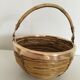 Bamboo and brass handle basket