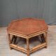 Hexagonal bamboo coffee table