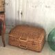 Vintage wicker suitcase