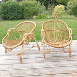 1960 rattan armchair