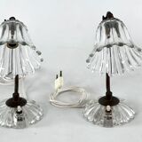 Art Deco, pair of Murano Glass table lamps, taly 1940s
