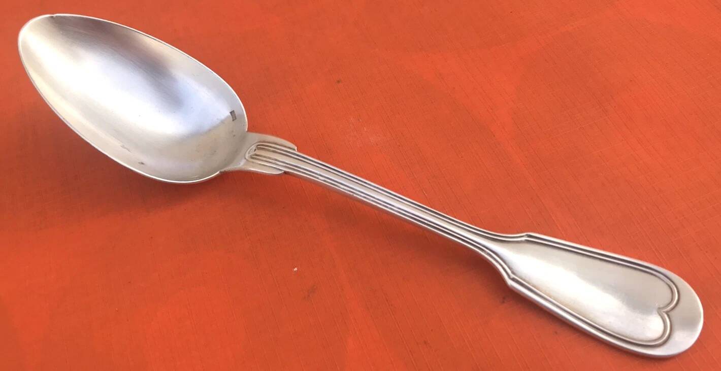 2 old table (soup) spoons, known as filigree or Chinon model.