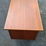 Bureau en bois pieds compas années 60