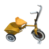 Yellow tricycle with folding bucket