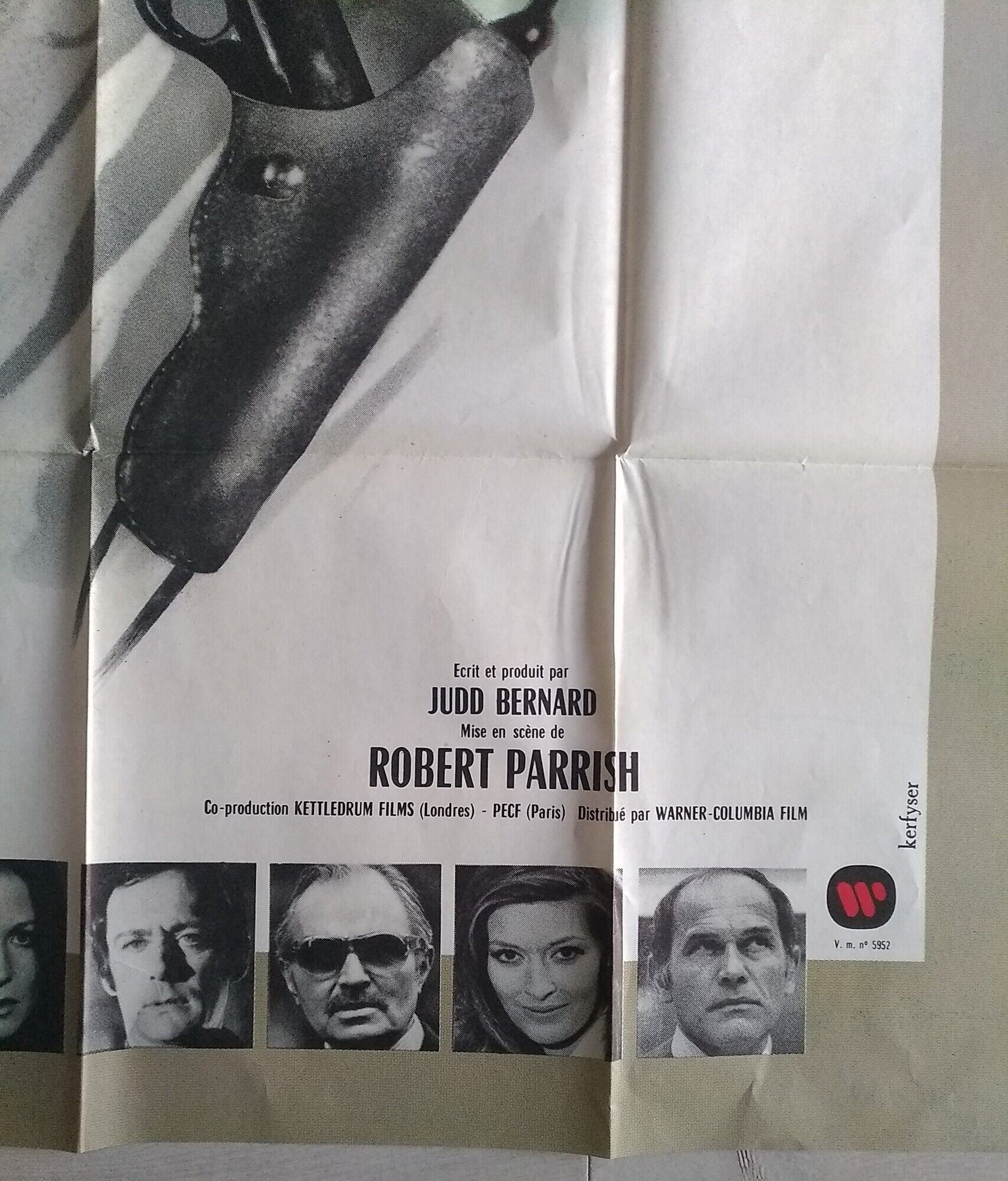 Original movie poster folded year 1974: marseille anthony quinn contract