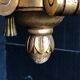 Golden wood chandelier