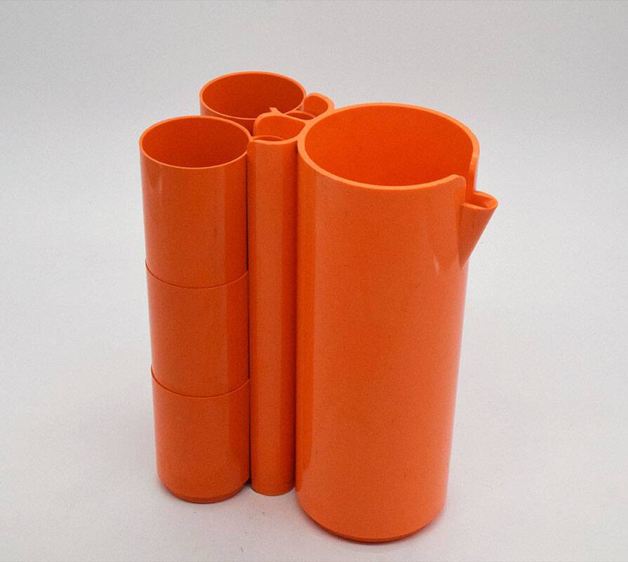 Jean Pierre Vitrac plastic drinking set, France, 1970s