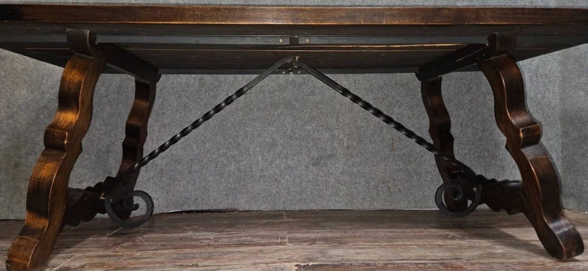 Large farmhouse table / solid wood dining table / 200cm