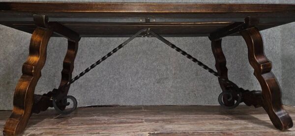 Grande table de ferme / table de salle à manger en bois massif /200cm