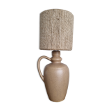 Lampe gres vintage abat jour corde