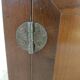 Small vintage Roche Bobois piece of furniture in Asian-style wood.