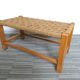 Bohemian clear and seat wooden bench rope