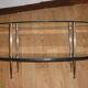Marble and brass glass coffee table