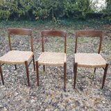 3 Scandinavian Moller chairs