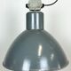 Grey industrial aluminium pendant lamp from polam wilkasy, 1960s