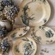 Set of 4 ancient iron lands – naturalistic decorations – around 1890-1910