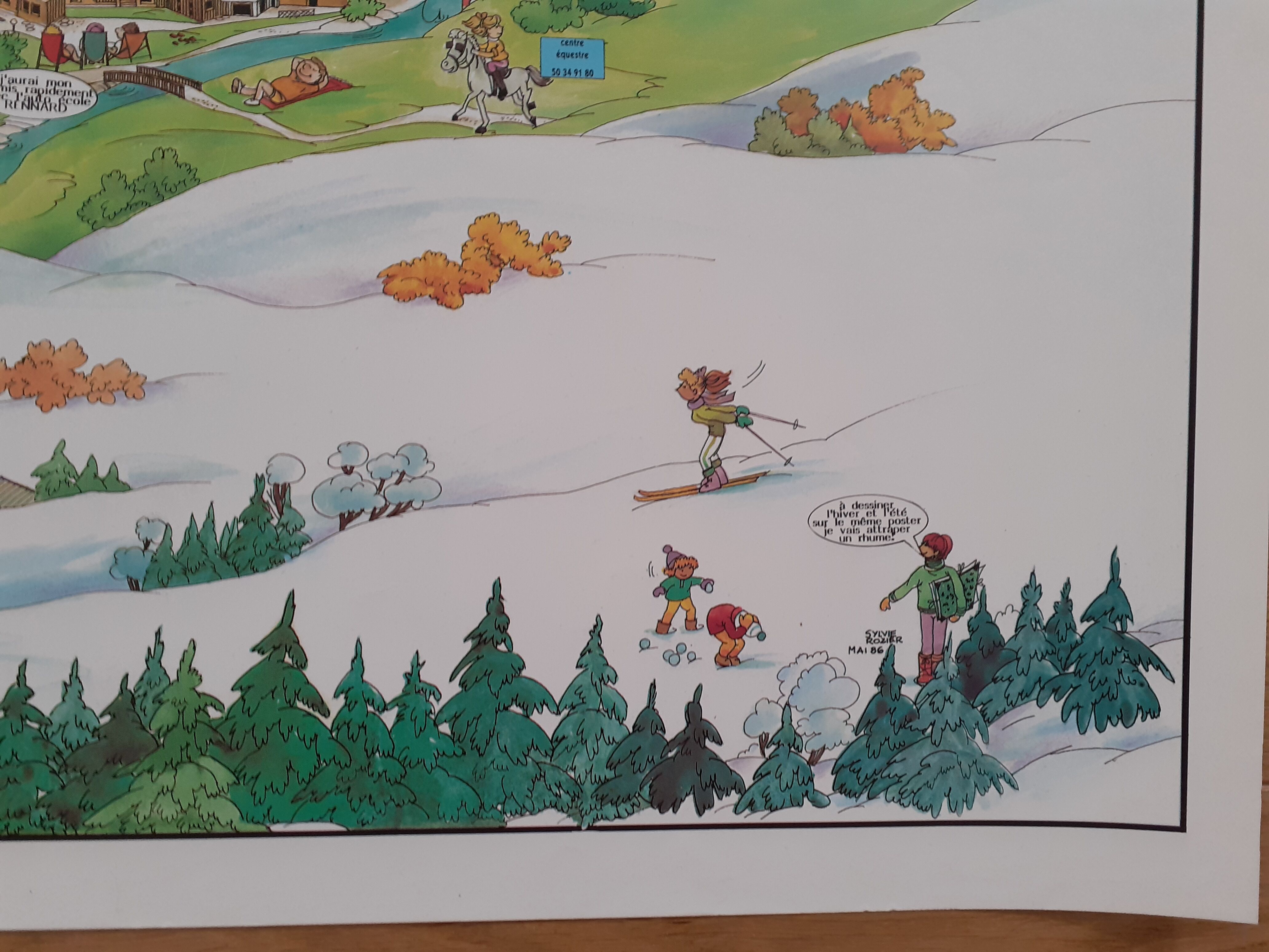 Poster Samoëns Morillon Verchaix Sixt horseshoe 1986