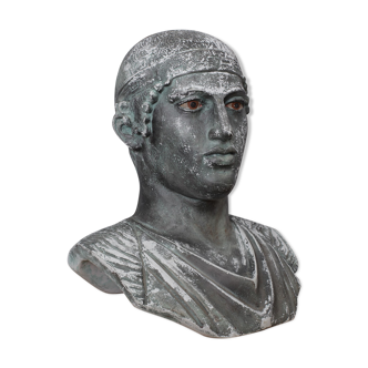 Sculpture head Roman bust in plaster