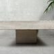 Vintage coffee table / side table – travertine and brass