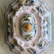 Tureen and its oval platter in moustiers - perfect condition