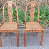 Art Deco oak chandy chairs 1930