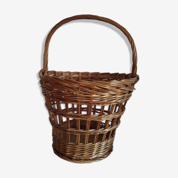 Panier avec anse osier vintage