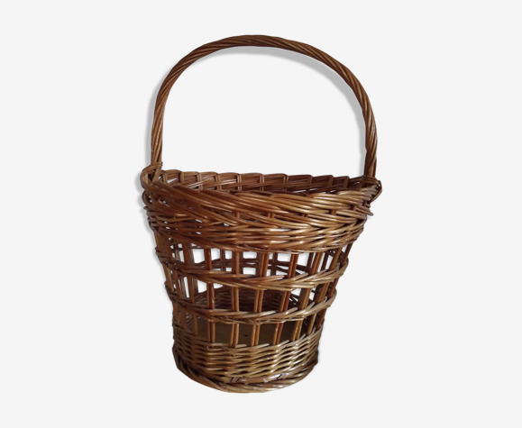 Panier avec anse osier vintage