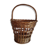 Basket with vintage wicker handle